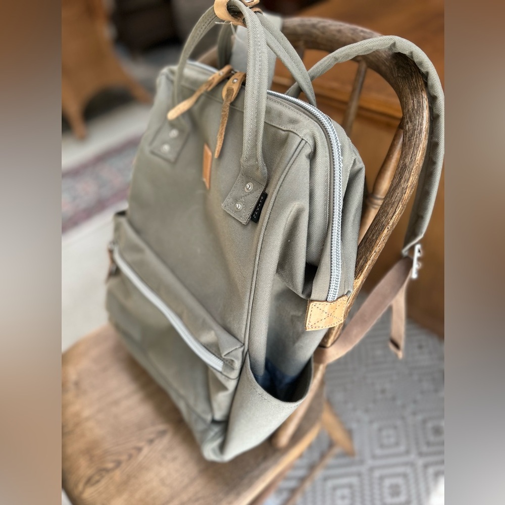 HIMAWARI Holly Daze 15” Waterproof Canvas Backpack-Out Of Stock on website. Gray - Picture 2 of 14